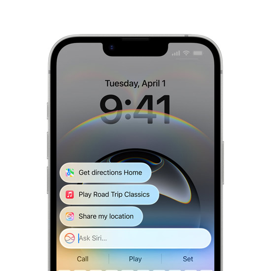 iPhone 16e showing text pop-up from Siri with instructions on how to set a text message to send later.