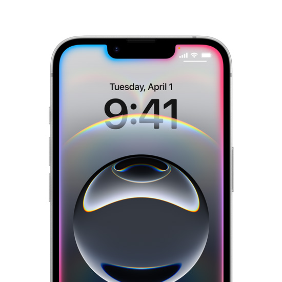 Skats uz iPhone 16e ar krāsaini blāzmojošām malām ap bloķēšanas ekrānu.