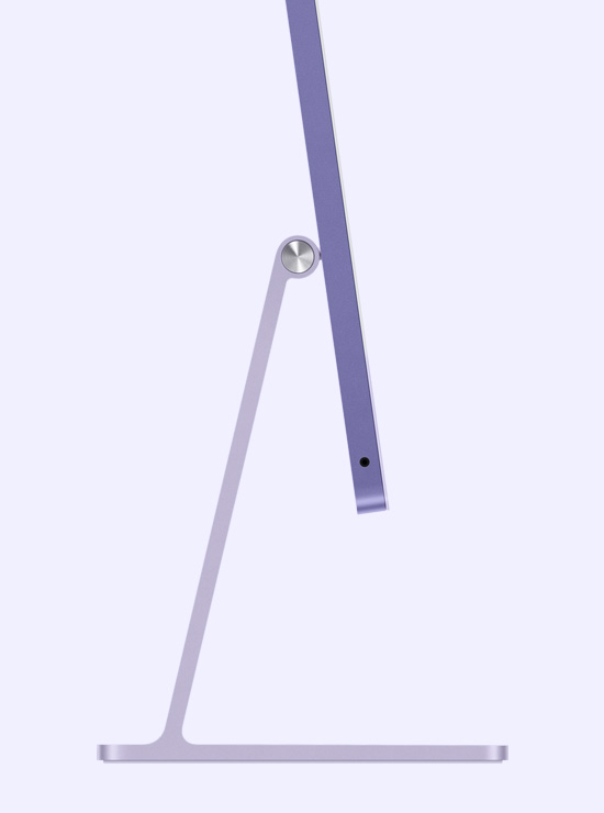 紫色 iMac 側面圖