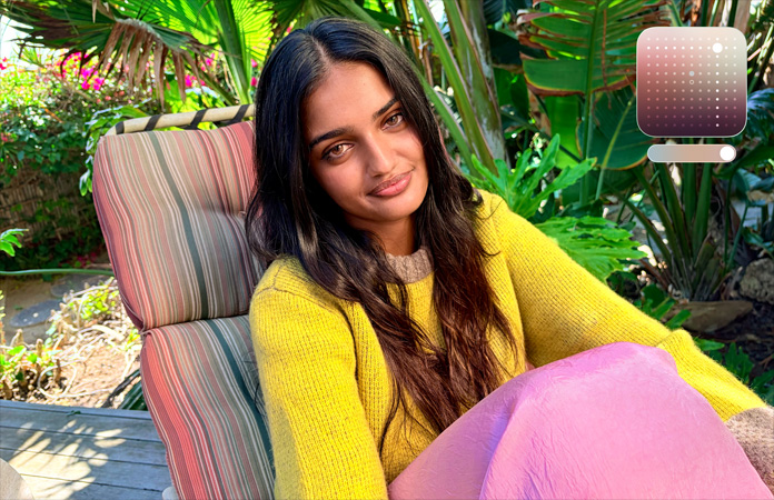 使用相機的攝影風格自訂功能拍攝的單人照