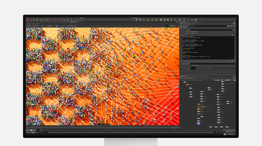 Pro Display XDR 螢幕展示動畫工作。