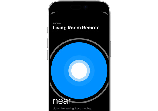 使用 iPhone 尋找 Siri Remote